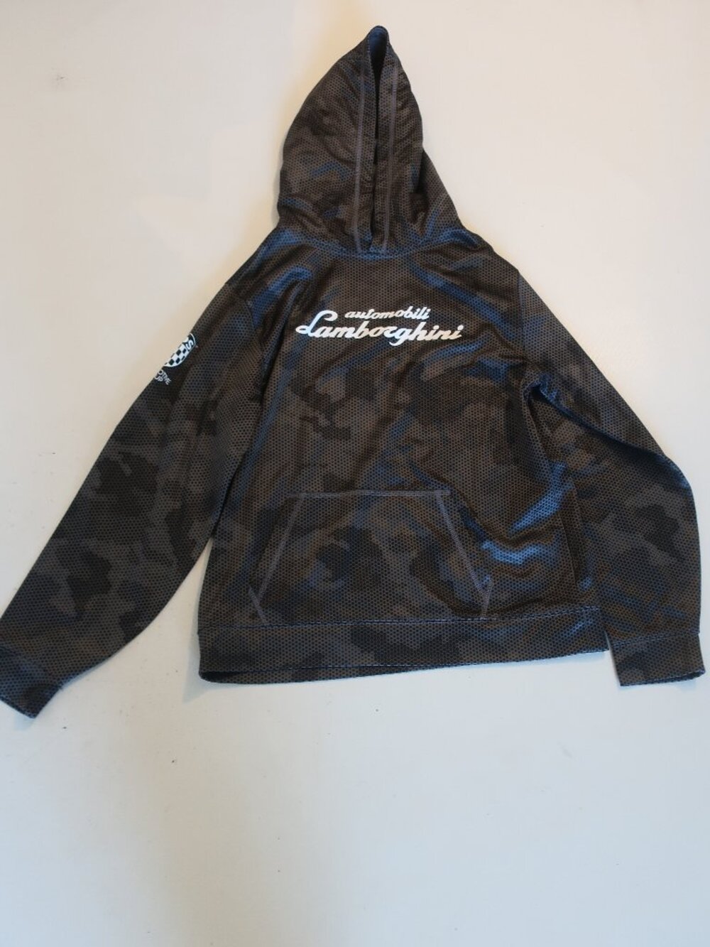 Boys Sport-Tek Grey Black (Item- 31) Lamborghini Automobili Pullover Hoodie L